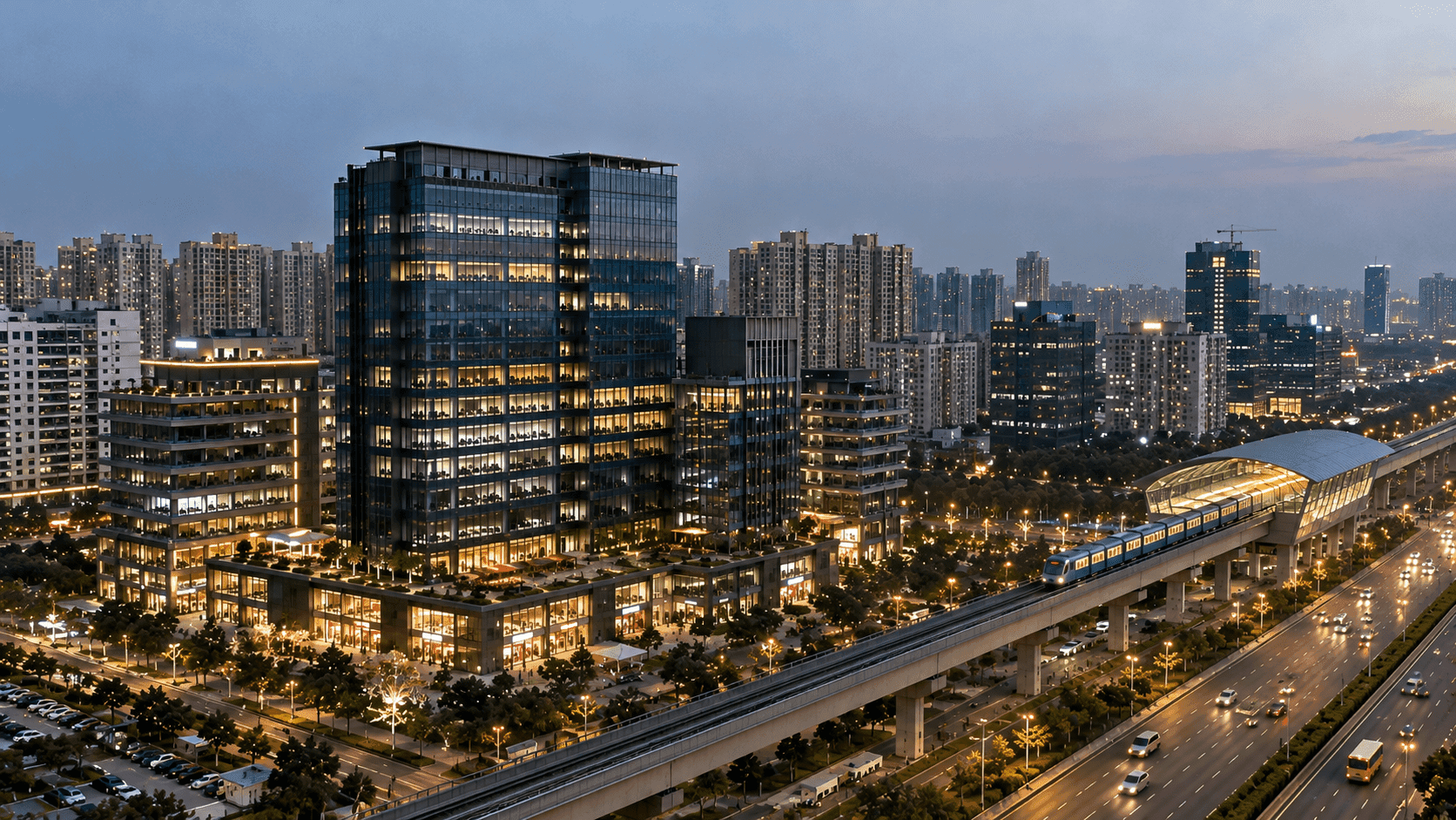 Noida–Greater Noida Expressway connecting Sector 140 and Sector 142