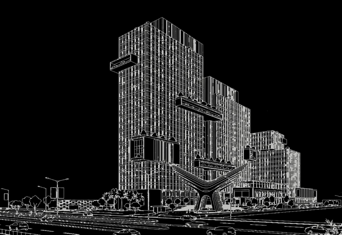 GYGY Building Blueprint Render